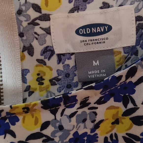 Old Navy Women's Floral Three Quarter Sleeve Medium Dress. Cottagecore, Summer - Picture 2 of 8